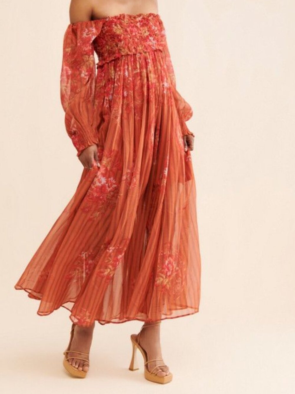 Free People Angel Eyes Off-the-Shoulder Maxi Dress